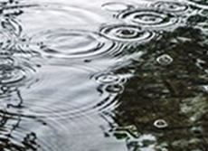 水が溜まる
